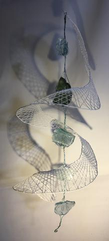 Turn to the light: bobbin lace, wire and glass