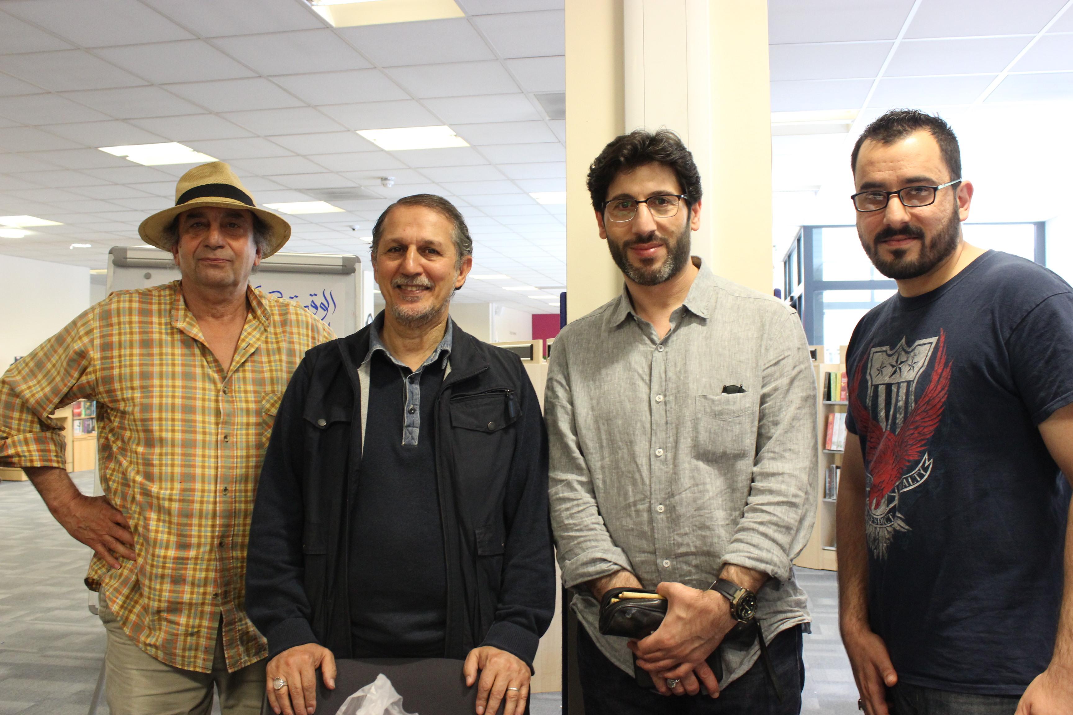 Yousif, Hassan, visiting artist Abdulazez Alamer & guests.